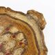 Vintage beige wooden decorative plate, Italy, 1960s