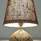 Vintage bedside lamp in glazed sandstone from the 50s/60s