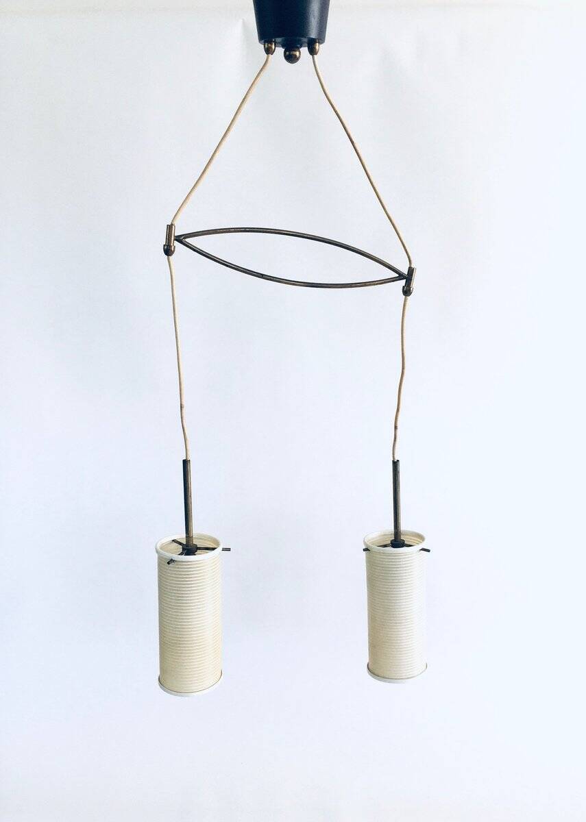 Double Pendant Lamp from Rotaflex, 1950s