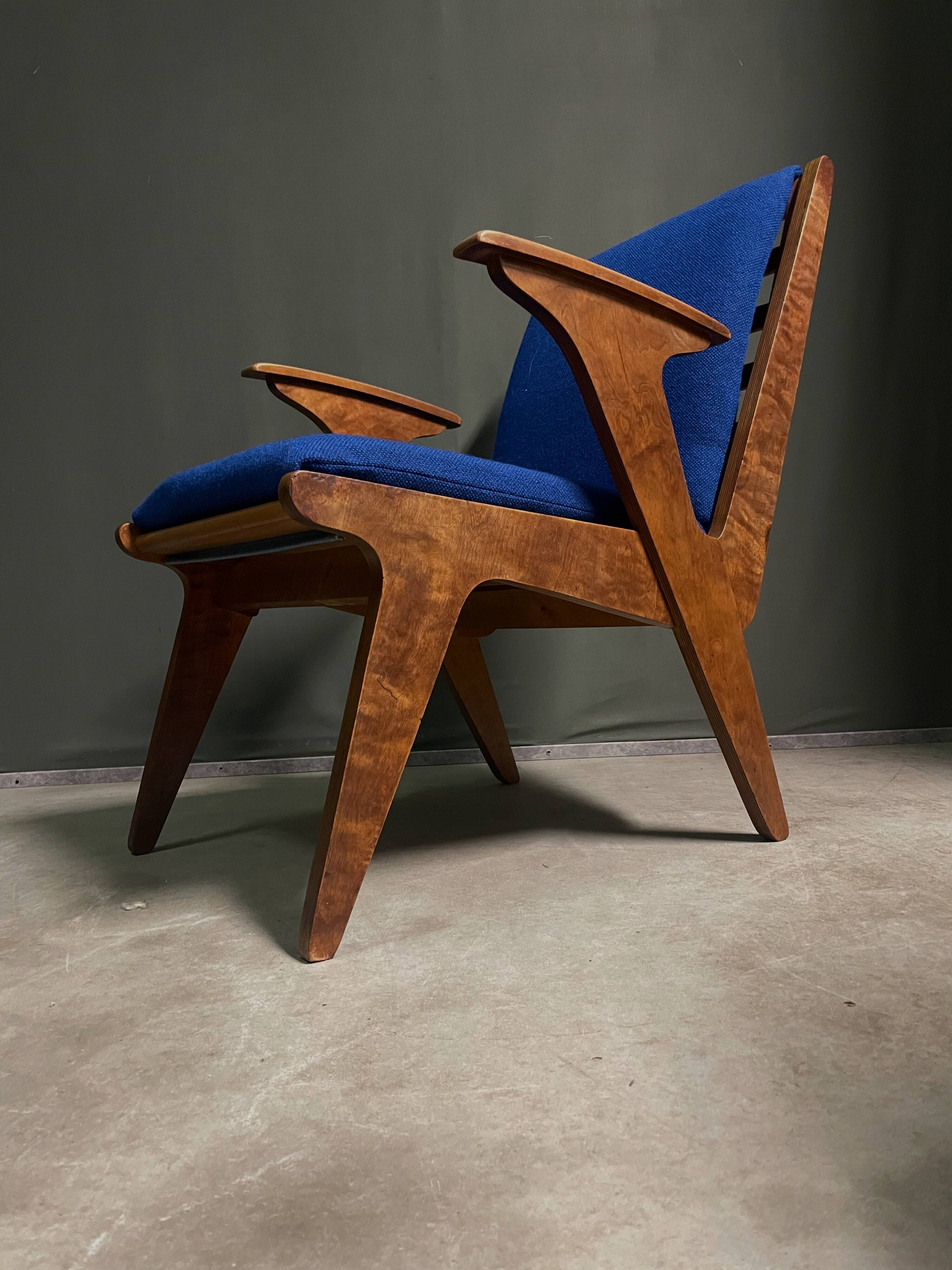 Very rare lounge chair by wim van gelderen for spectrum, 1950s