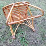 Vintage rattan armchair by Dirk Van Sliedregt for Rohe Noordwolde.