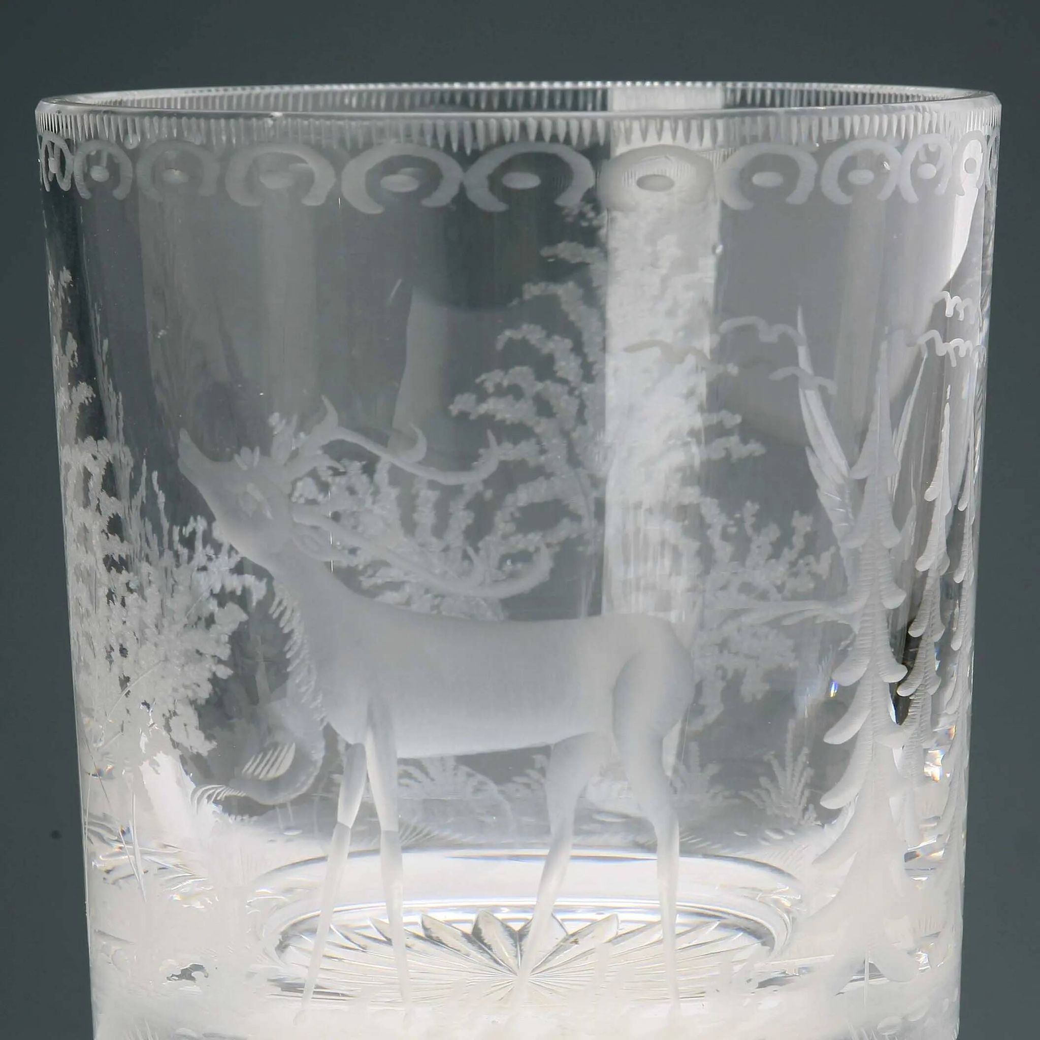 Vintage Val Saint Lambert crystal ice bucket, Belgium, 1930s-40s.