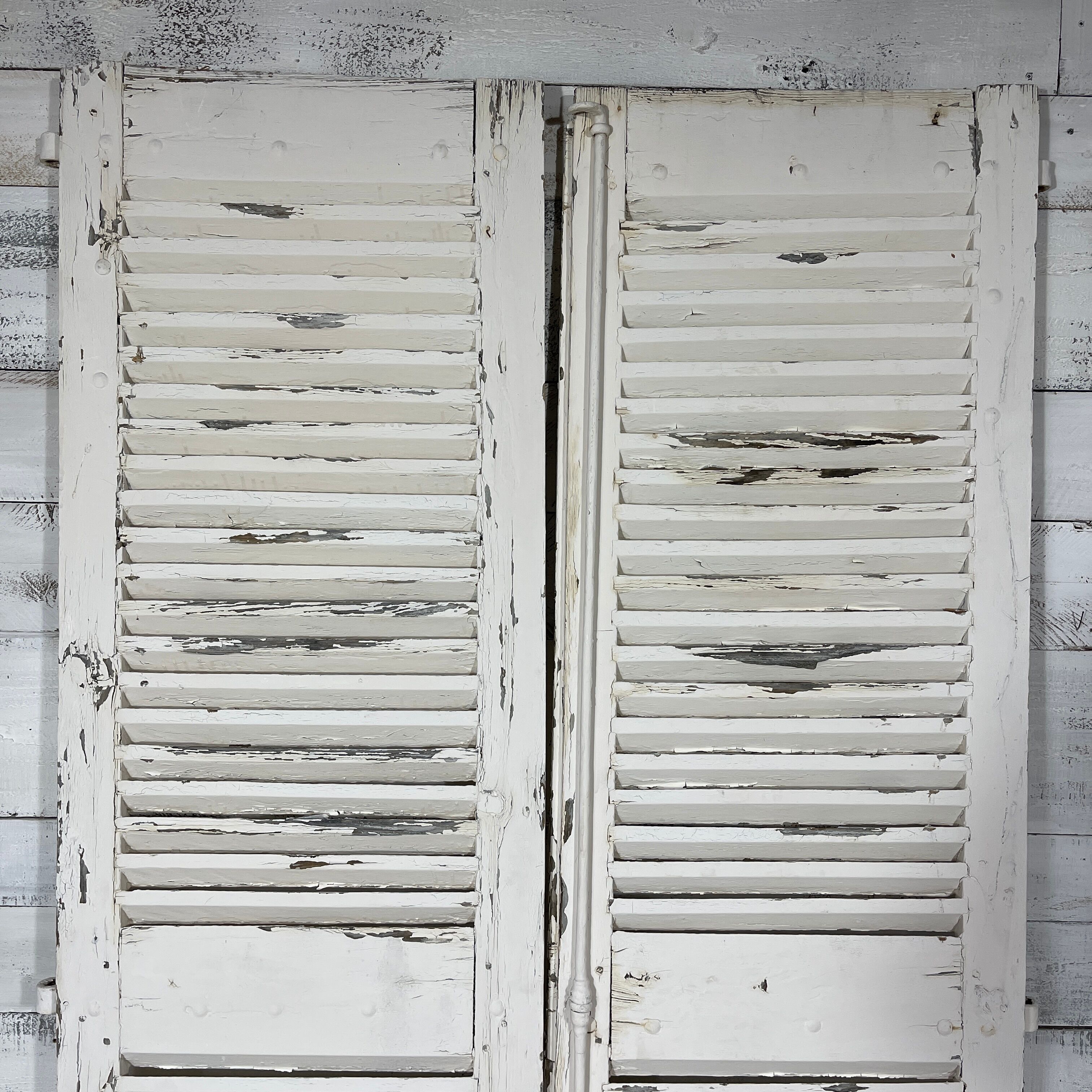 Pair of white shutters
