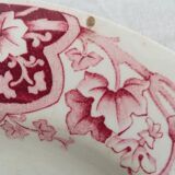 Assiettes plates anciennes faïence de Lunéville KG modèle " Lierre ".
