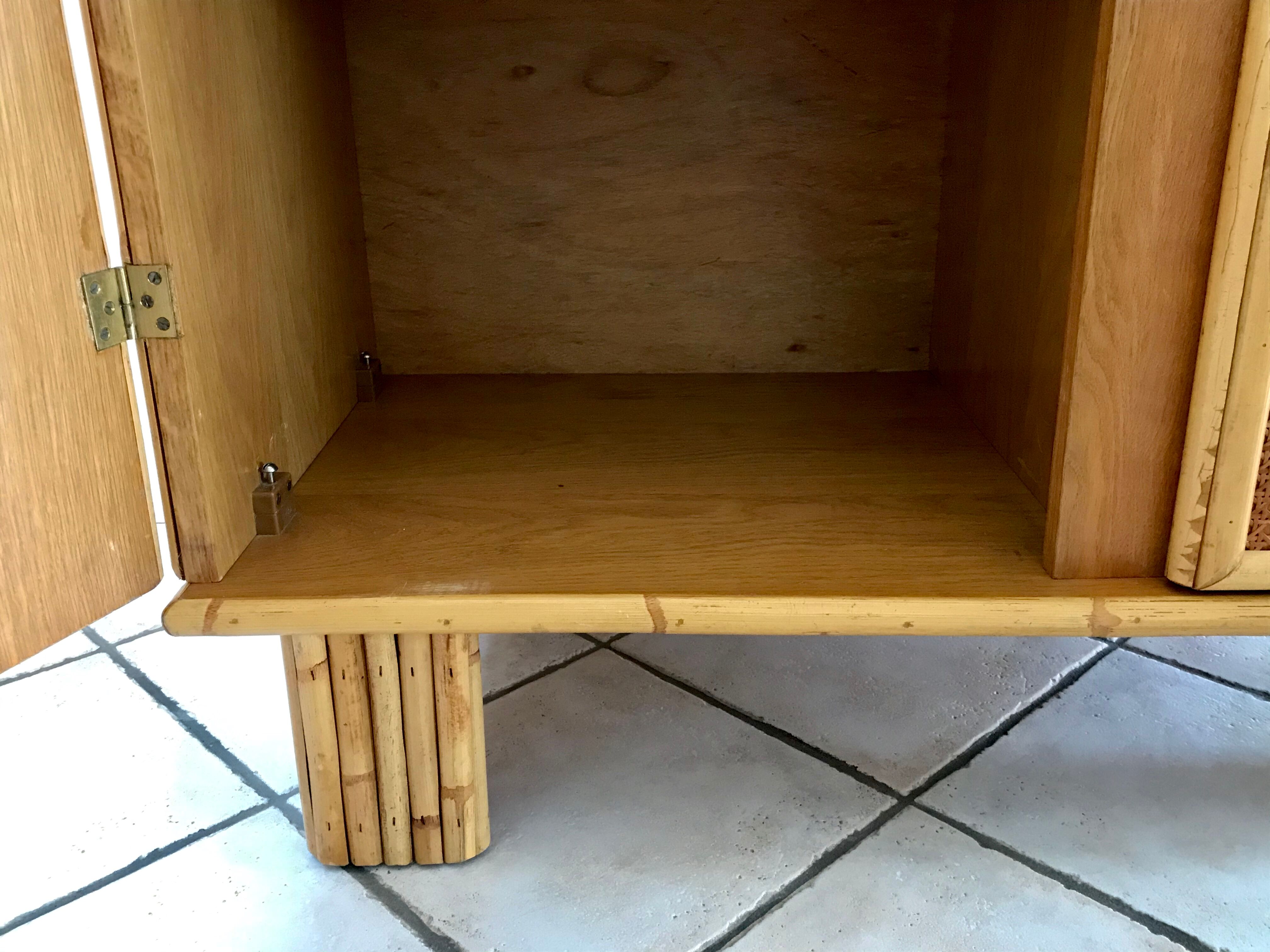 Rattan cabinet and oak 60/70
