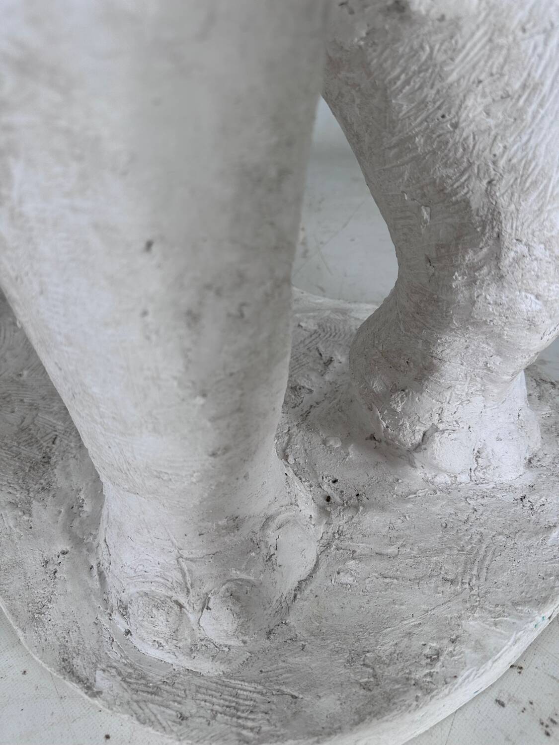 Large plaster elephant sculpture