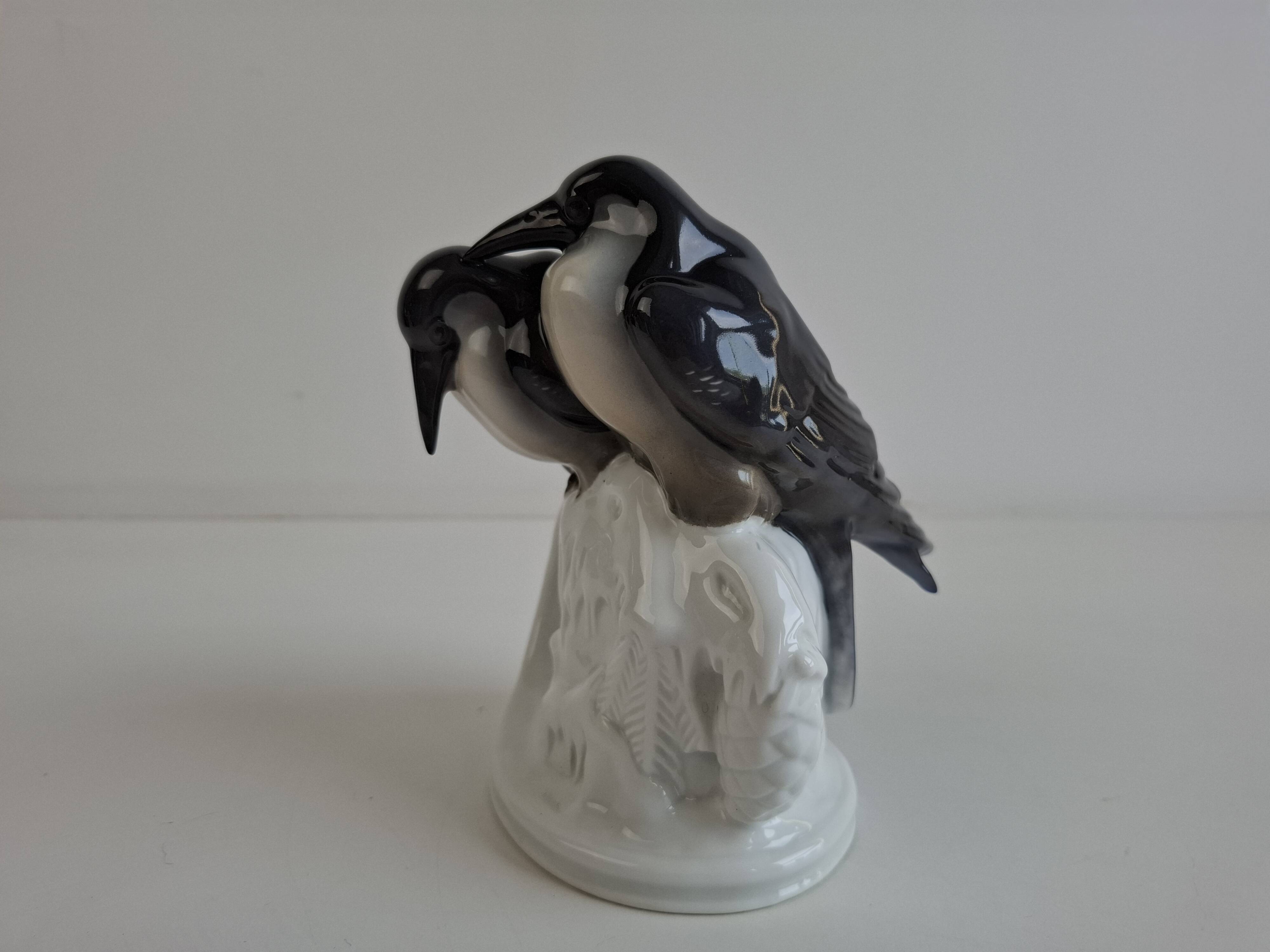 Art Deco Czech Porcelain Penguin Figurine by Pfeiffer & Löwenstein, 1930