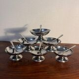 France stainless steel sorbet ice cream cup with mini fork