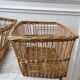 Pair of rattan/wicker storage baskets from the 60s and 70s