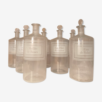 Vintage apothecary pharmacy bottles