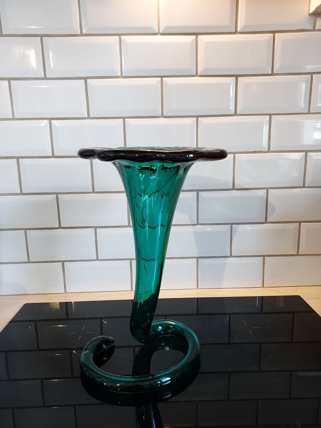 Corolla Murano blown glass vase