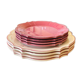8 Niderviller plates, service "Delights of the four seasons"