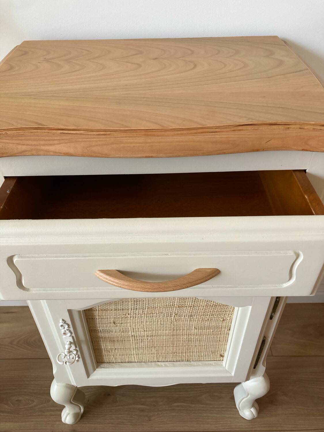 Wooden bedside table