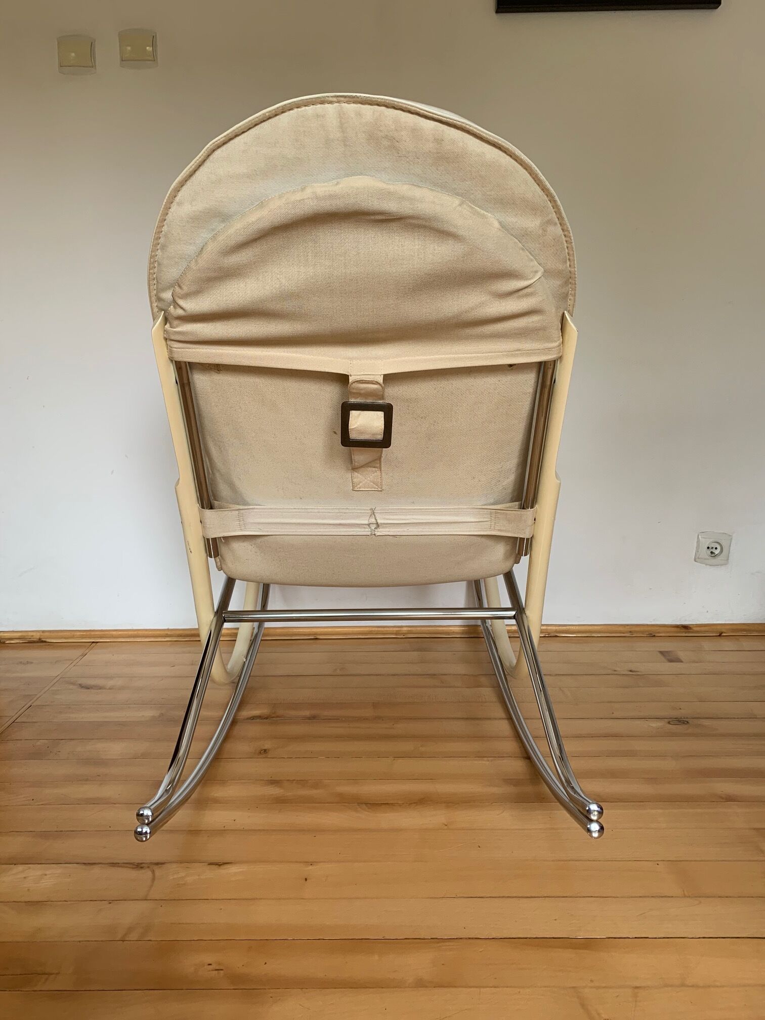 Vintage Swiss rocking chair by Paul Tuttle for Strässle, 1970s