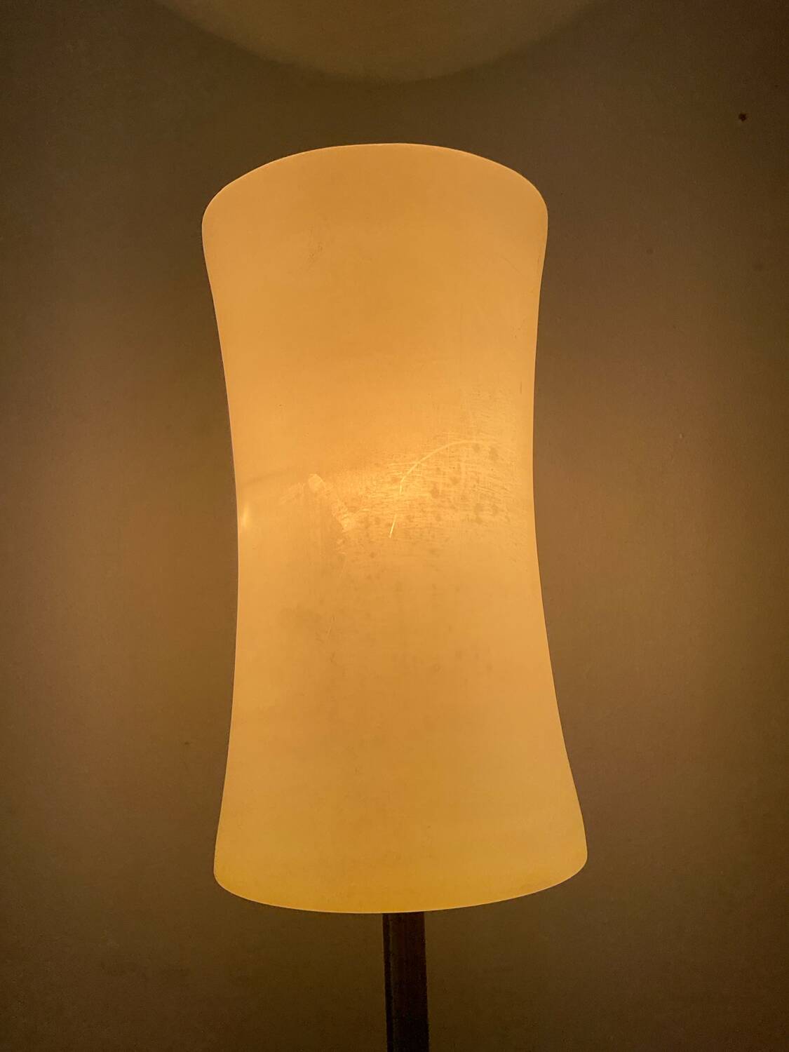 Vintage metal and glass touch lamp