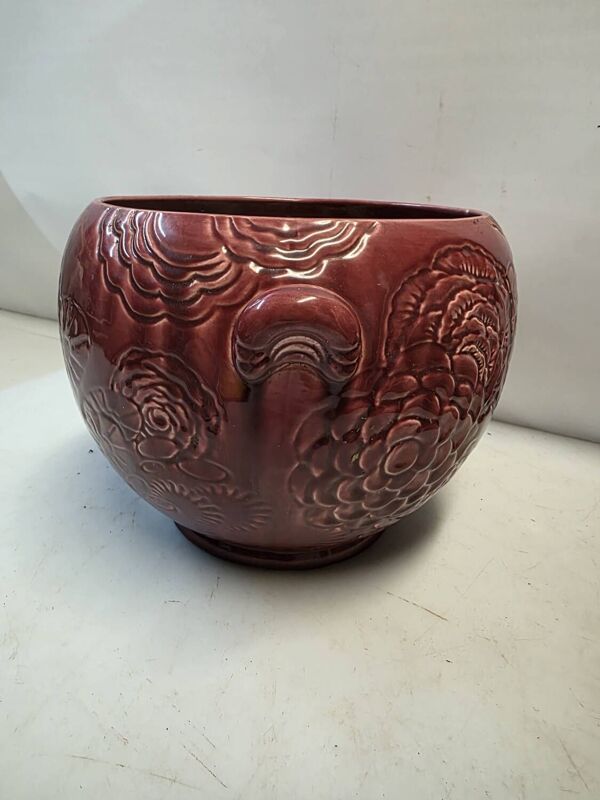 Cache pot Barbotine art déco Orchies