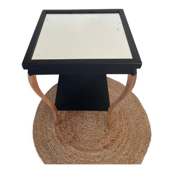 Sellette noir et bois