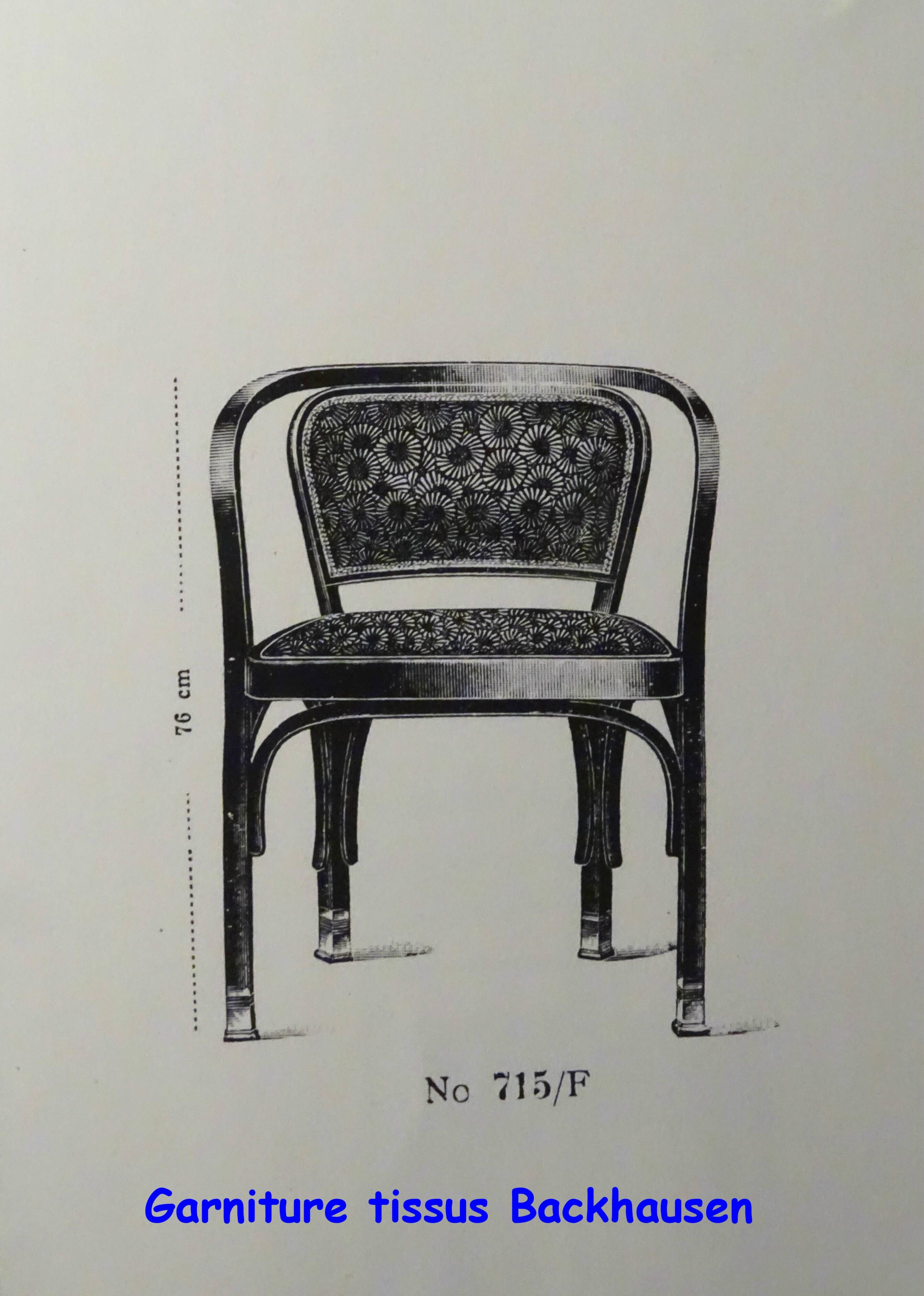 Fauteuil n°715 de Gustave Siegel pour Kohn, 1905. Backhausen
