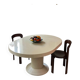 Vintage table, beige lacquered top and bamboo legs.