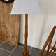 Modernist blond oak floor lamp