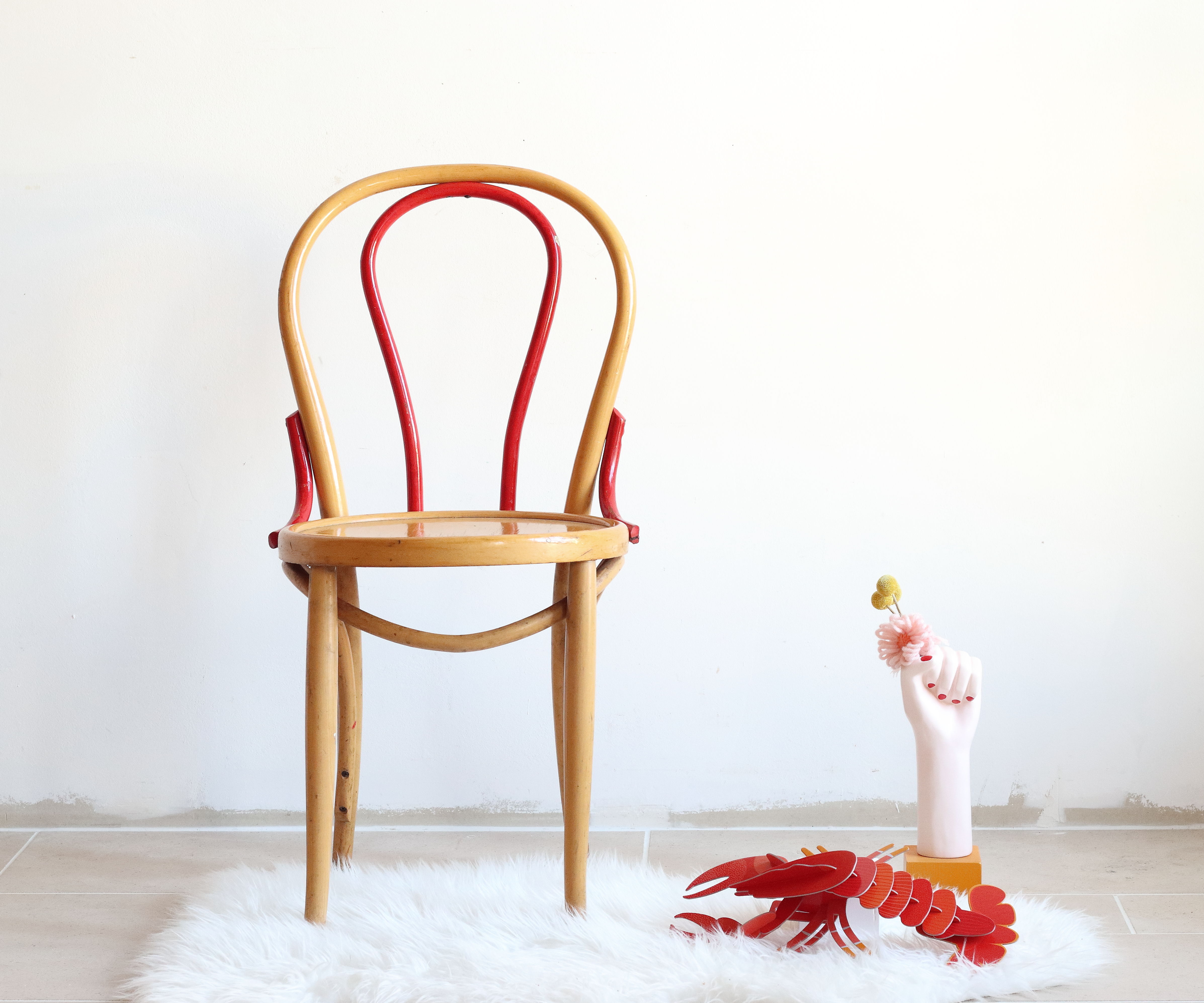 Chaise bistrot en bois courbé