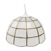 Mother-of-pearl and brass chandelier