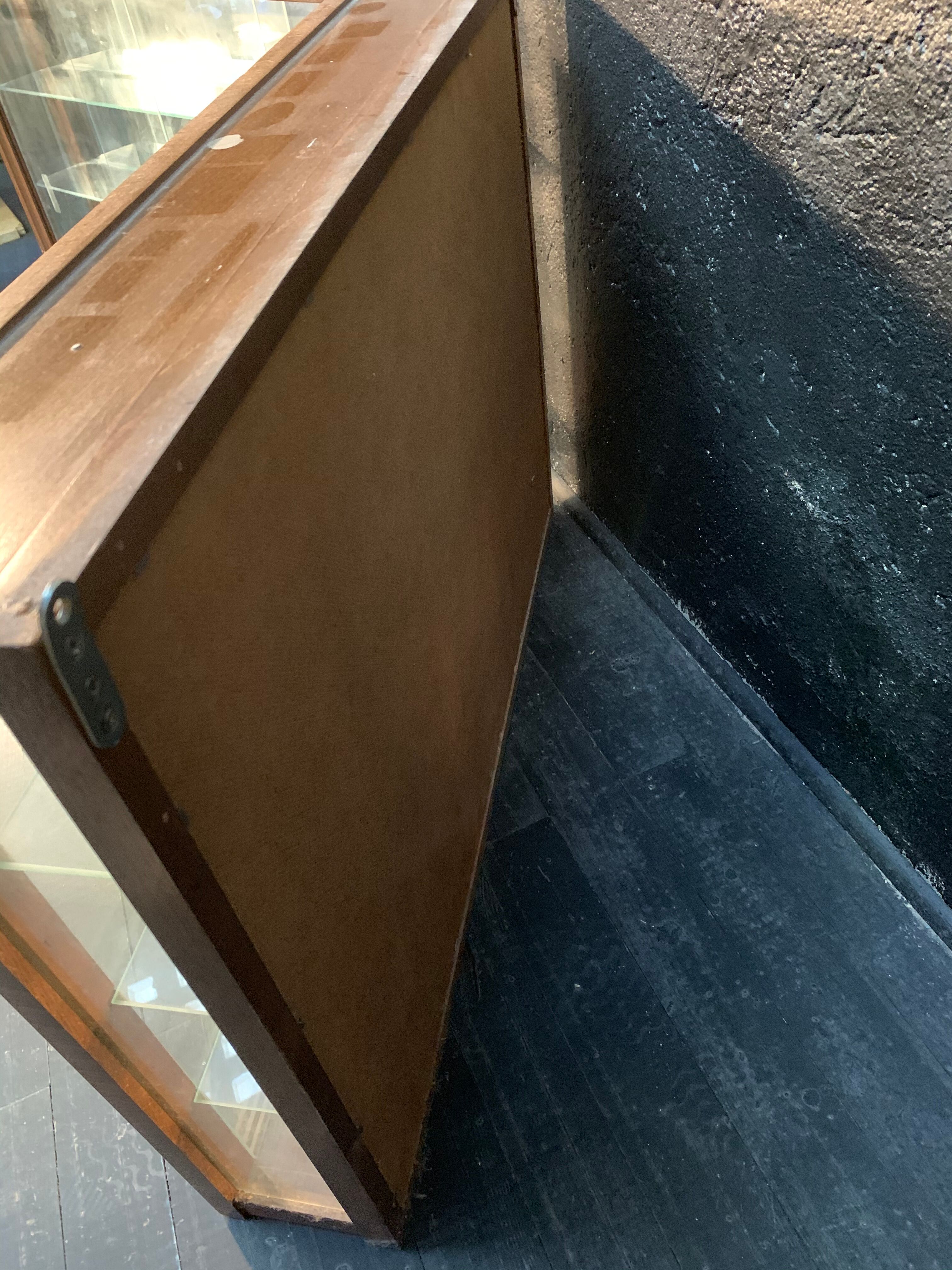 Pair of wooden showcases