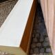 Large Scandinavian low sideboard 220x50cm solid teak & white TV unit 196