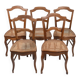 Set of 5 old cane chairs.