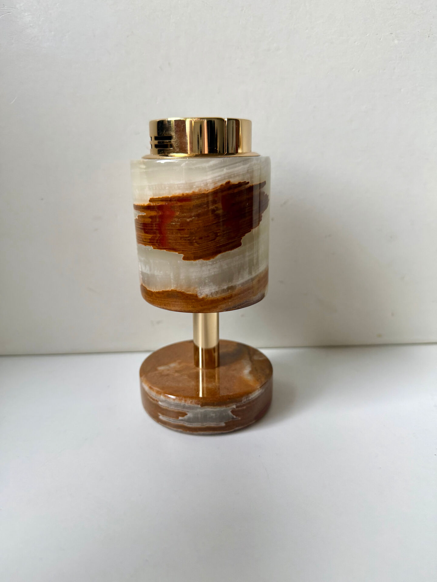 Vintage SAROME Japan Marble Onyx Table Lighter
