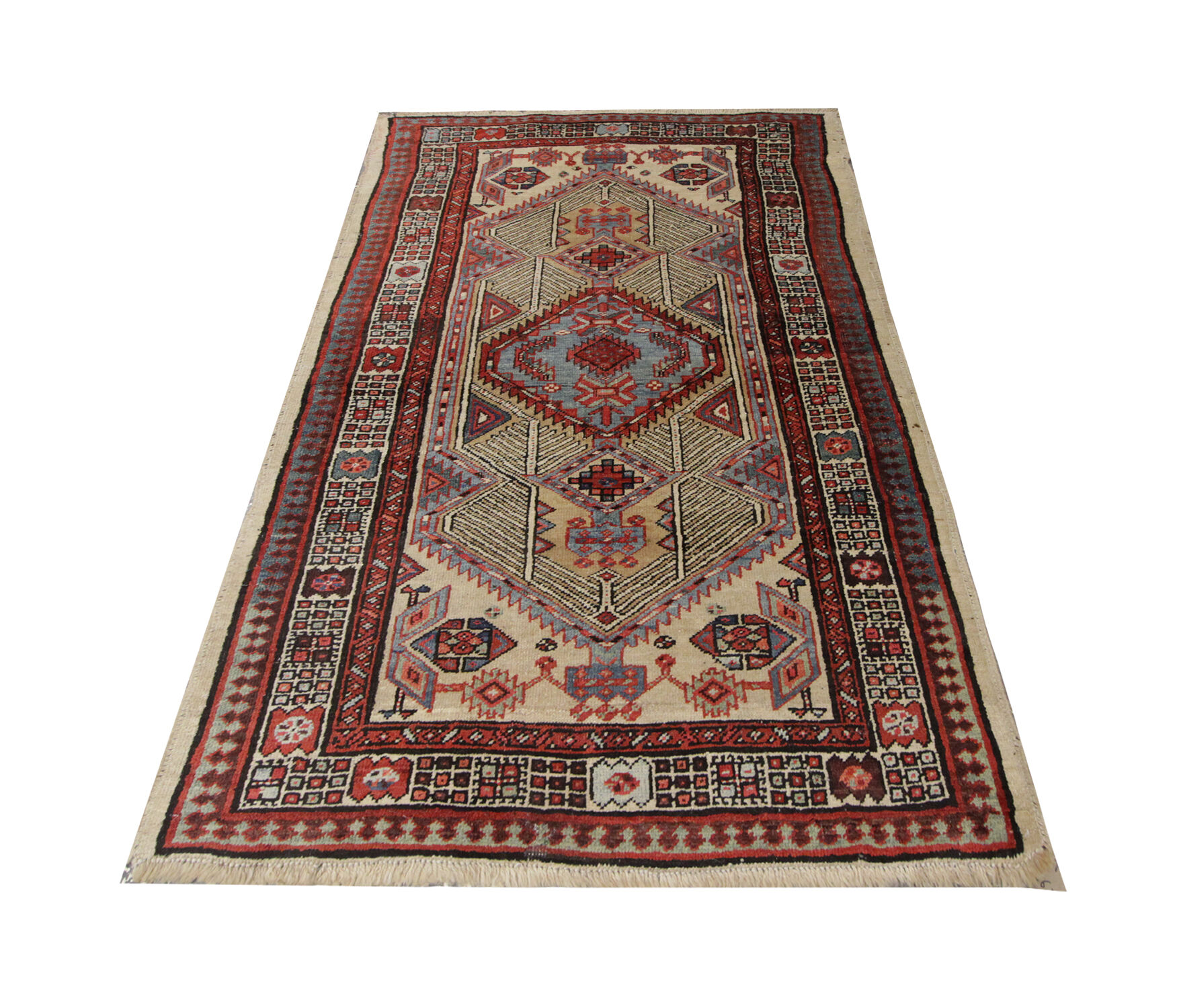 Antique handmade persian wool sarab rug- 166x102cm