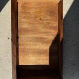 Art Deco wooden bedside table with marble top and one drawer
