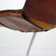 Set of 4 leather dining chairs for Cidue, 1970s, Italy