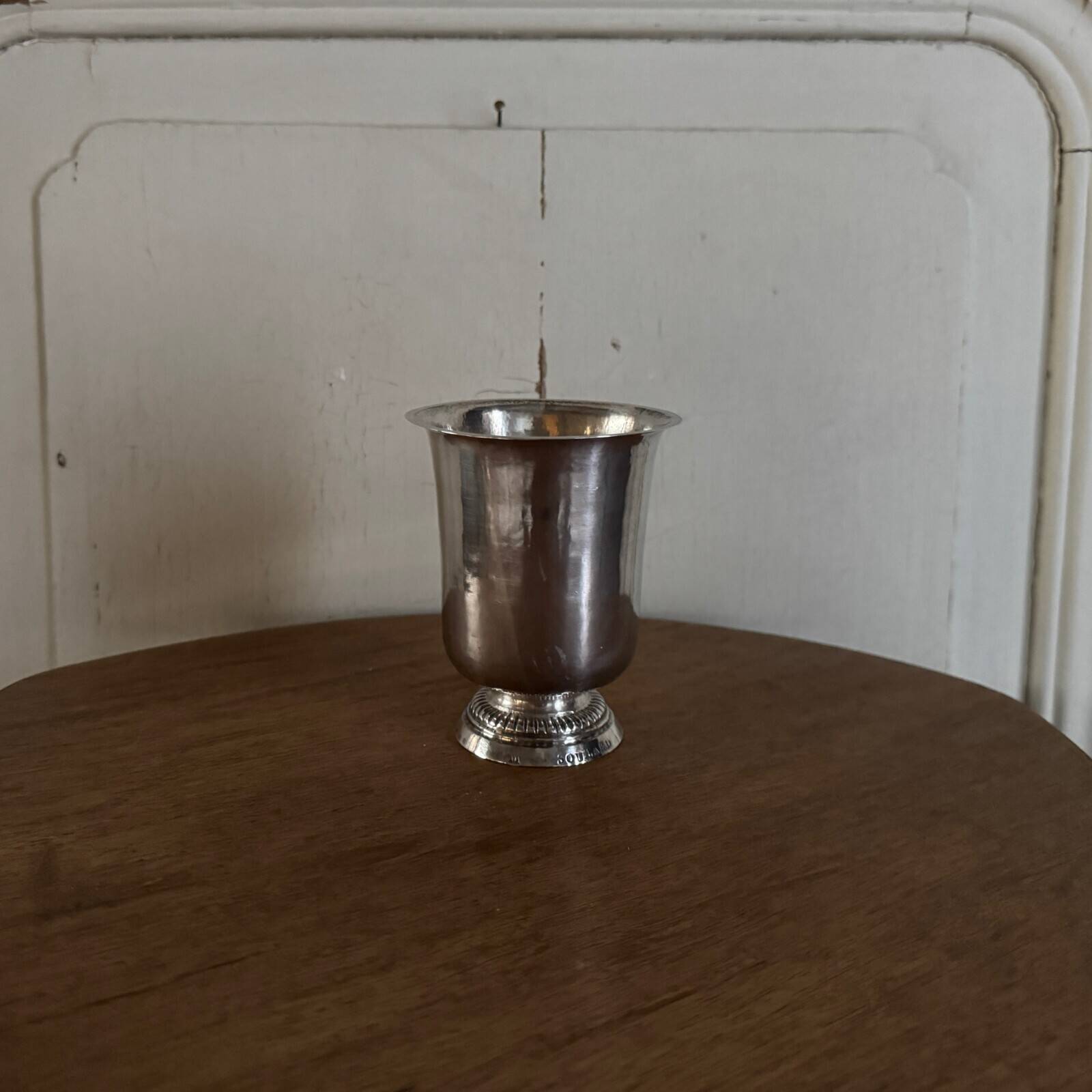 18th century silver cup with fluted shower foot Soulard P de Girard