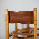 Ensemble de 4 chaises et table basse Maison Regain, France, circa 1970