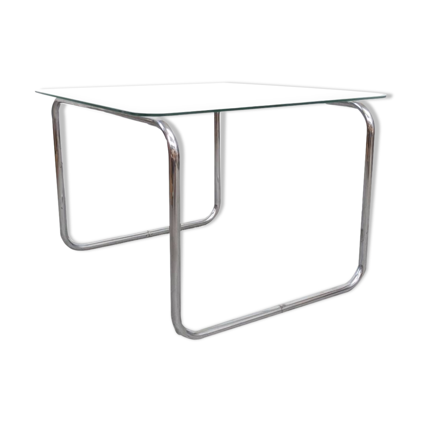 Table basse vintage en tube d'acier de Kovona