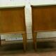 Pair of art deco bedside tables in 20th century light wood veneer