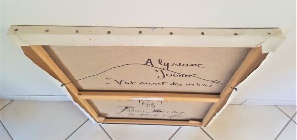 « Le Petit Pont », huile sur toile signée P. Berton