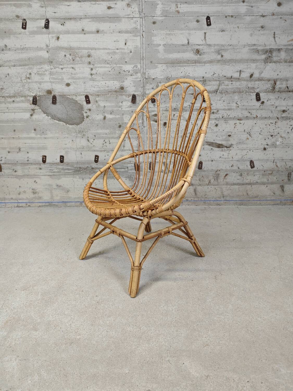 Fauteuil vintage en rotin