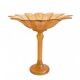 Art Nouveau Glass Compote Vase, Palm Tree Design, French, Early 20th-C