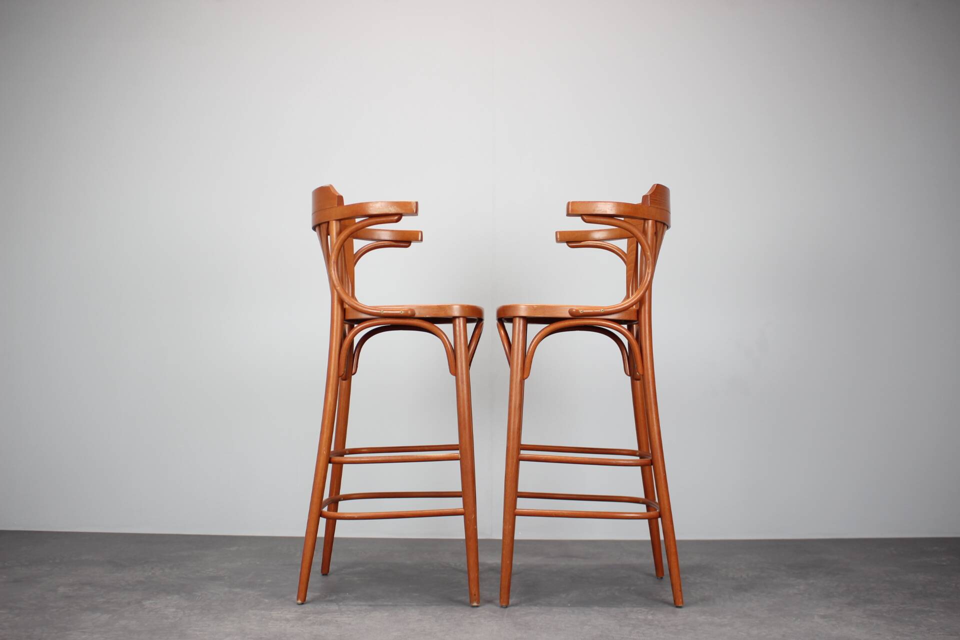 Set of 2 Vintage Bar Stools by TON, 1980