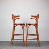 Set of 2 Vintage Bar Stools by TON, 1980
