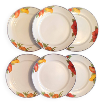 Set of 6 ZEN fine porcelain dinner plates