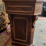 Napoleon III oak and walnut store counter