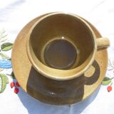 Set of 6 stoneware cups and saucers