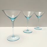 Coffret à cocktail en verre de Murano bleu clair composé de 6 verres et d'un pichet par La Murrina