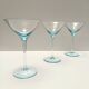 Light Blue Murano Glass Cocktail Set of 6 Glasses and a Pitcher by La Murrina