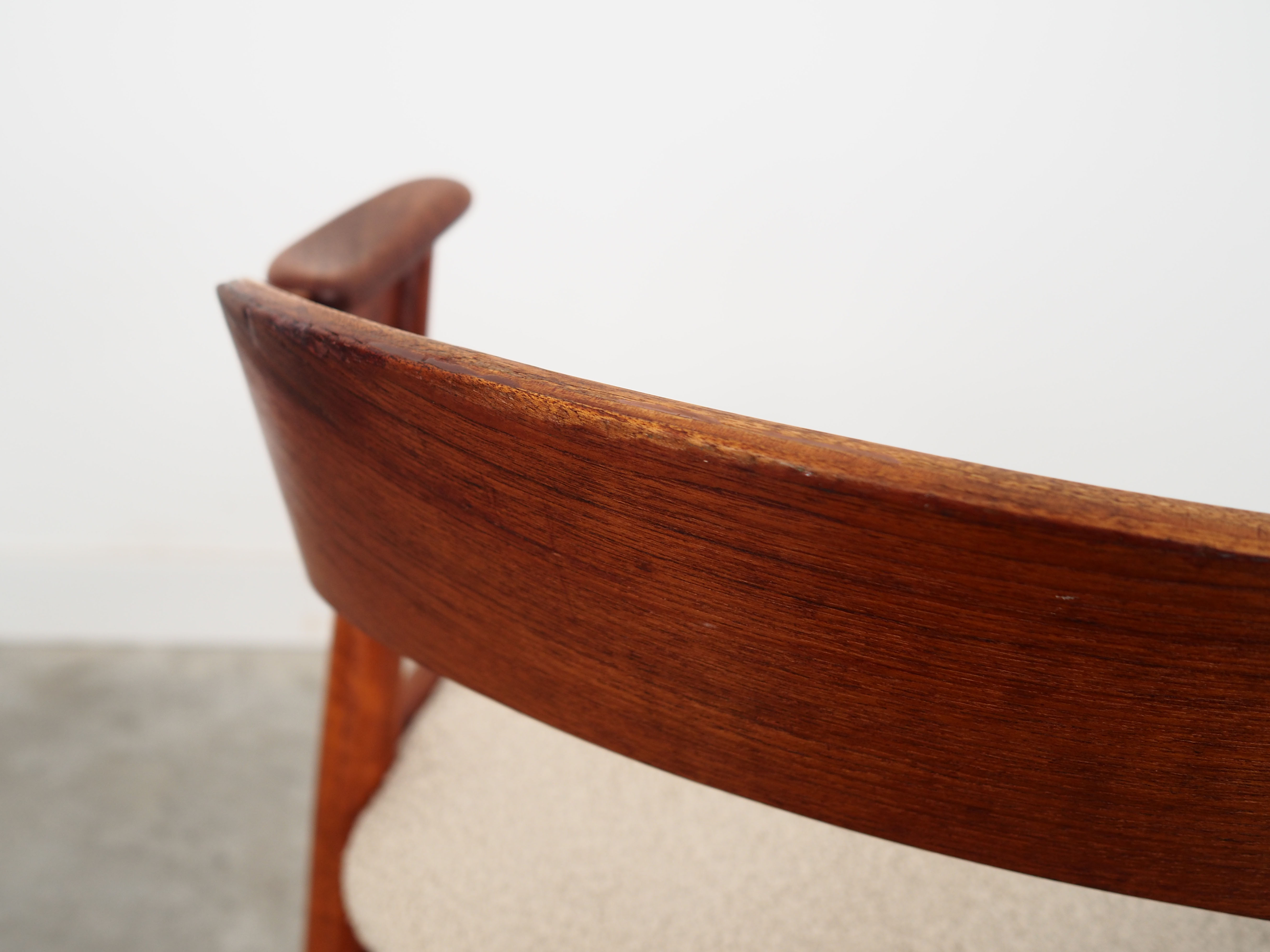Teak chair, Danish design, 1970s, manufacture: Korup Stolefabrik