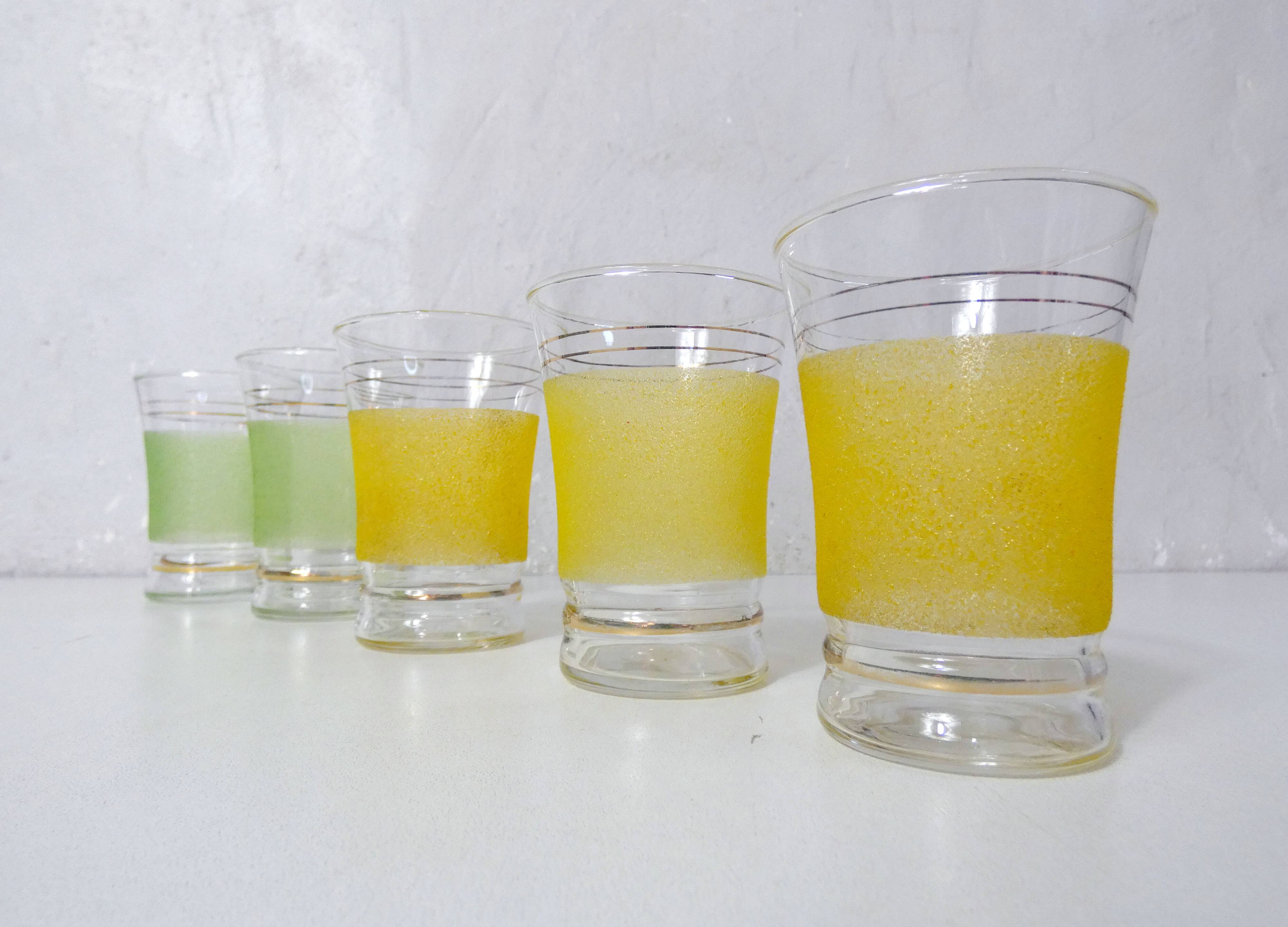 5 granita glasses