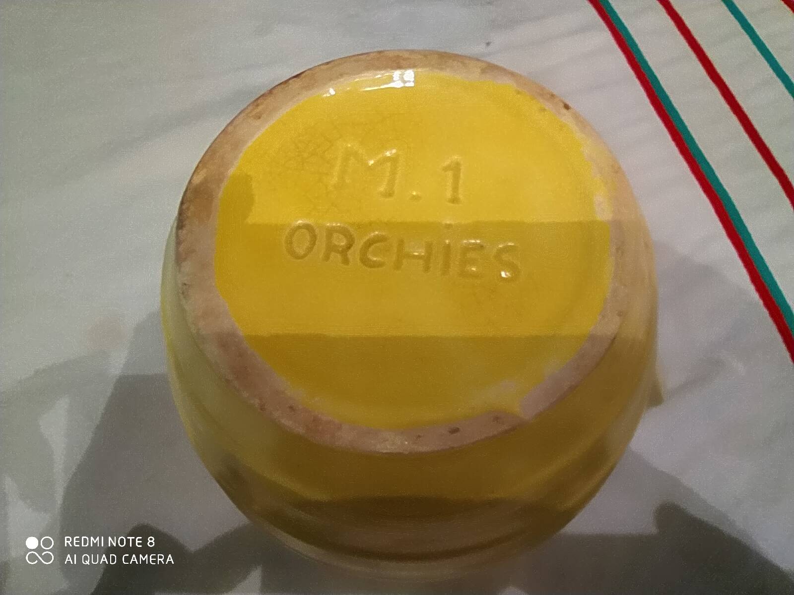 Orchies pitcher 1950 yellow ceramic